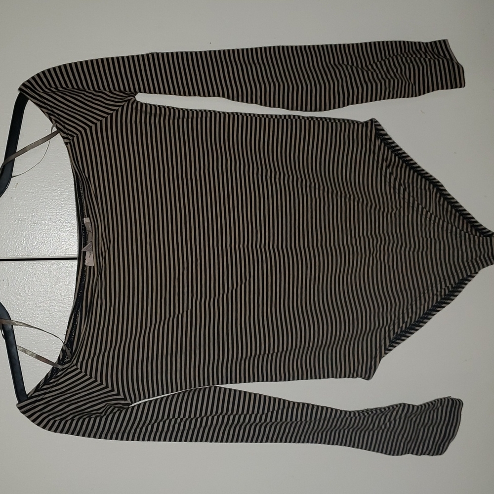 Forever 21 striped off-shoulder bodysuit